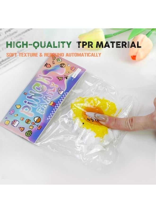 Cute Egg Yolk Rice Ball Squishy Toy, Soft Squeeze Stress Relief Fidget Toy, Kawaii Sensory Toy, Aesthetic Desk Decor, Ideal Ramadan & Eid Gift For Kids And Adults - Image 4