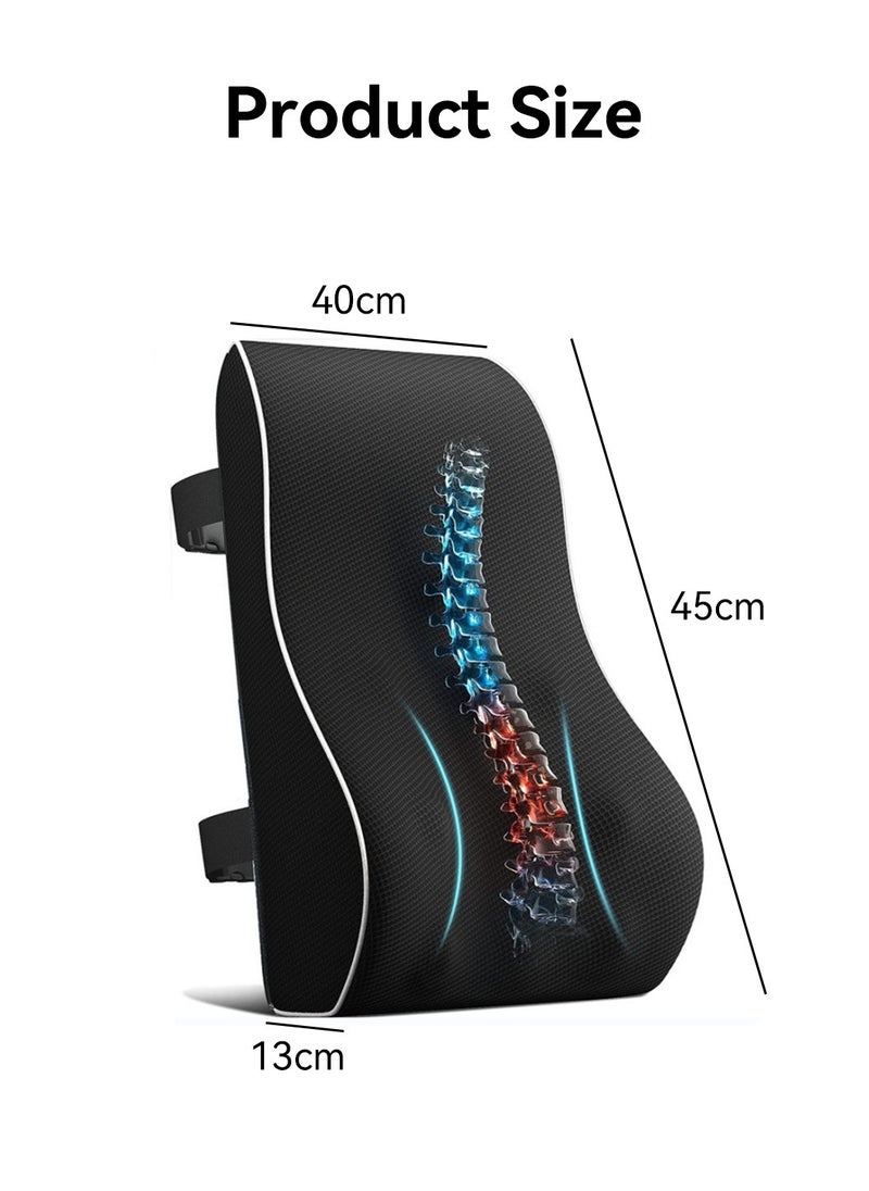 وسادة دعم أسفل الظهر، وسادة دعم الظهر مناسبة للسيارة والكمبيوتر وكرسي الألعاب، ومسند ظهر مريح لتقويم العظام من إسفنج الذاكرة مع غطاء شبكي ثلاثي الأبعاد مسامي وحزام قابل للتعديل - pzsku/Z149763D6F46D620D705AZ/45/_/1715406268/a8b28e1f-ab1d-4d5e-938e-3d008360fc61