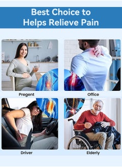 LEOKOR Lumbar Support Pillow, Back Support Pillow Suitable for Car, Computer, Gaming Chair, Ergonomic Memory Foam Orthopedic Backrest with Breathable 3D Mesh Cover and Adjustable Strap  - Image 4