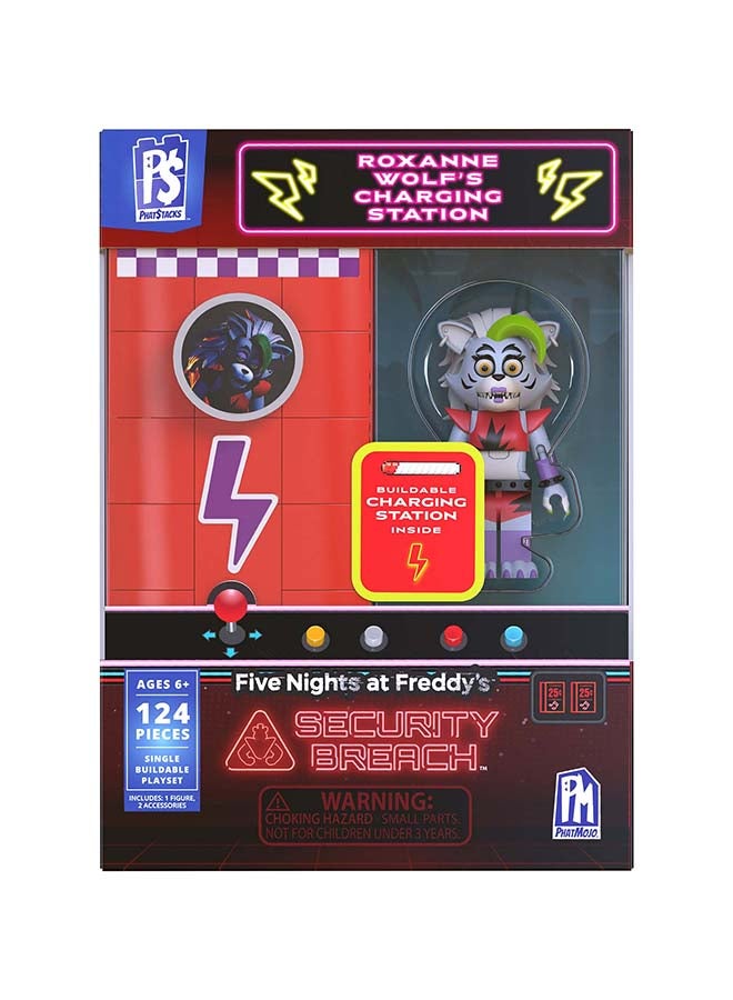 Five Nights at Freddy's Roxanne Wolf's Charging Station Playset (124 Pieces) - Image 1
