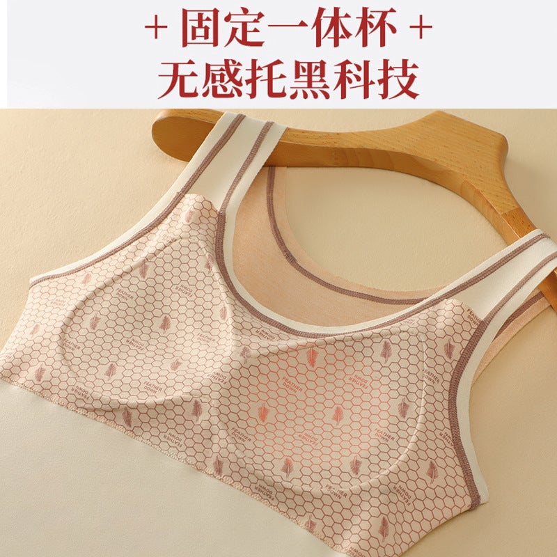 Autumn and Winter Velvet Seamless Self-heating Thermal Vest Womens fleece-lined Thickened Slim-fit plus size Undershirt with Chest Pad Underwear Elegant skin  - Image 3
