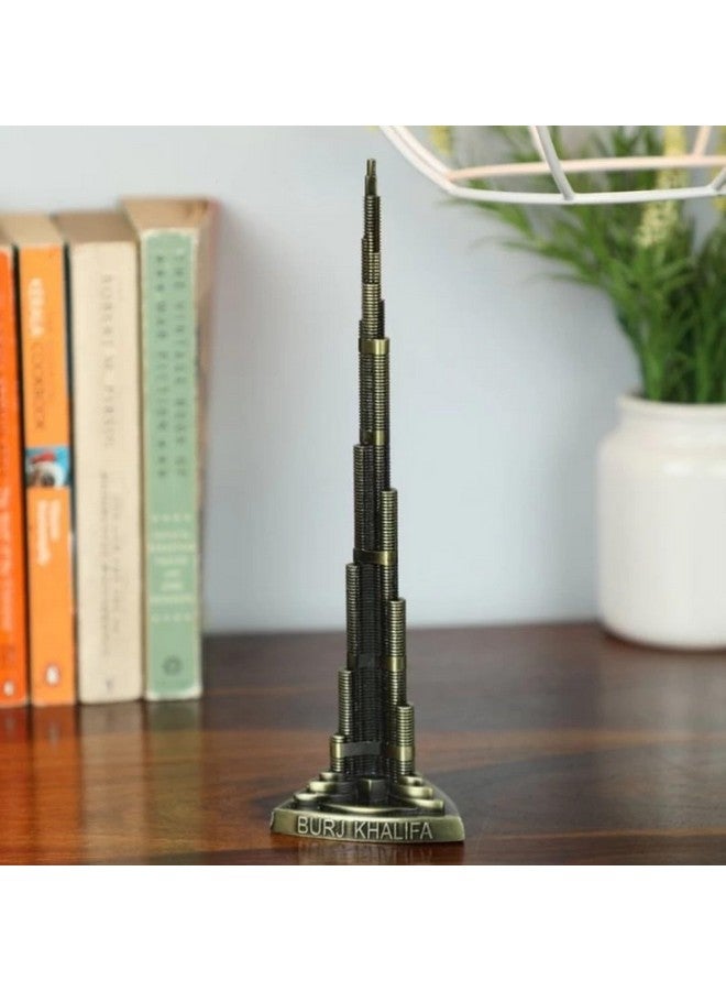 VRB Dec Brass Tm 1 Set for Statue Study Office Desk Decor Showpiece Gift Decoration Accessories Items Decorative Showpeice Home (Burj Khalifablack,Gold) - Image 3