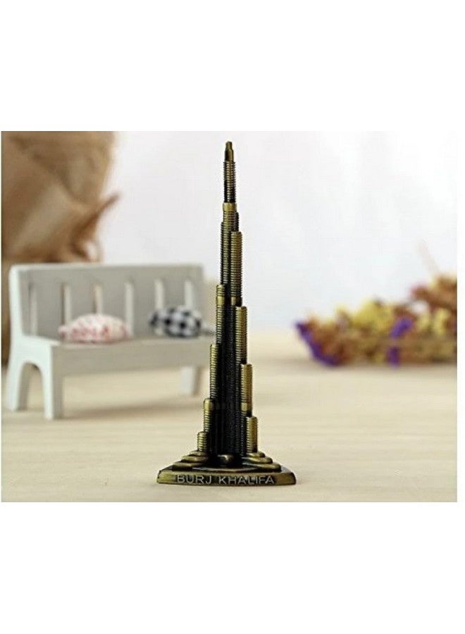 VRB Dec Brass Tm 1 Set for Statue Study Office Desk Decor Showpiece Gift Decoration Accessories Items Decorative Showpeice Home (Burj Khalifablack,Gold) - Image 1