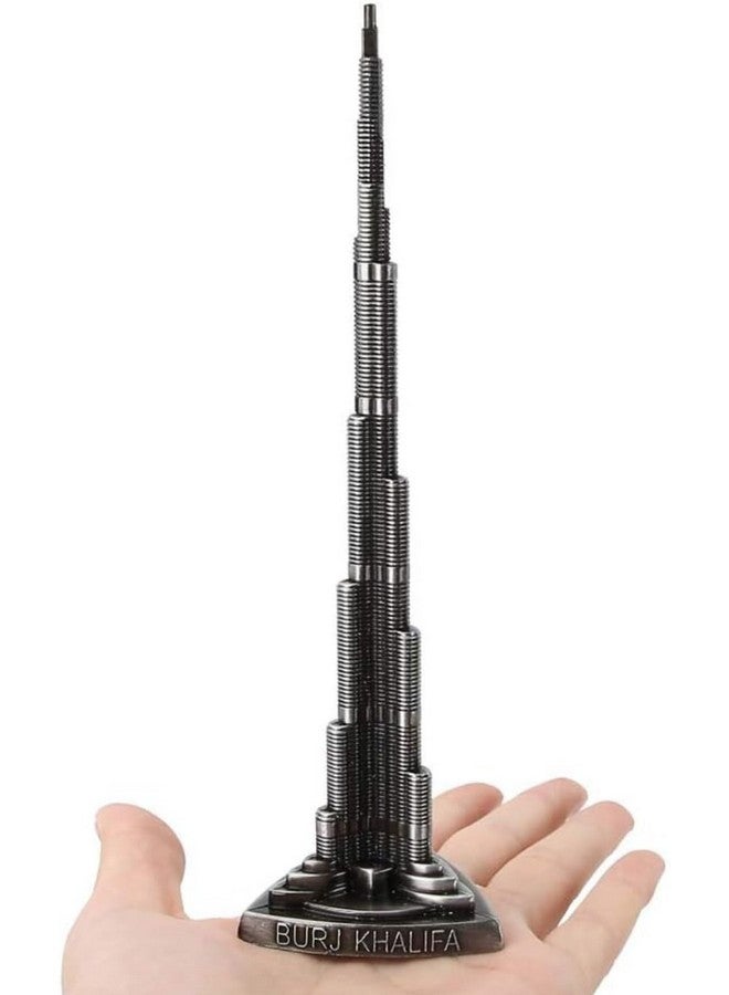 VRB Dec Brass Tm 1 Set for Statue Study Office Desk Decor Showpiece Gift Decoration Accessories Items Decorative Showpeice Home (Burj Khalifablack,Gold) - Image 4