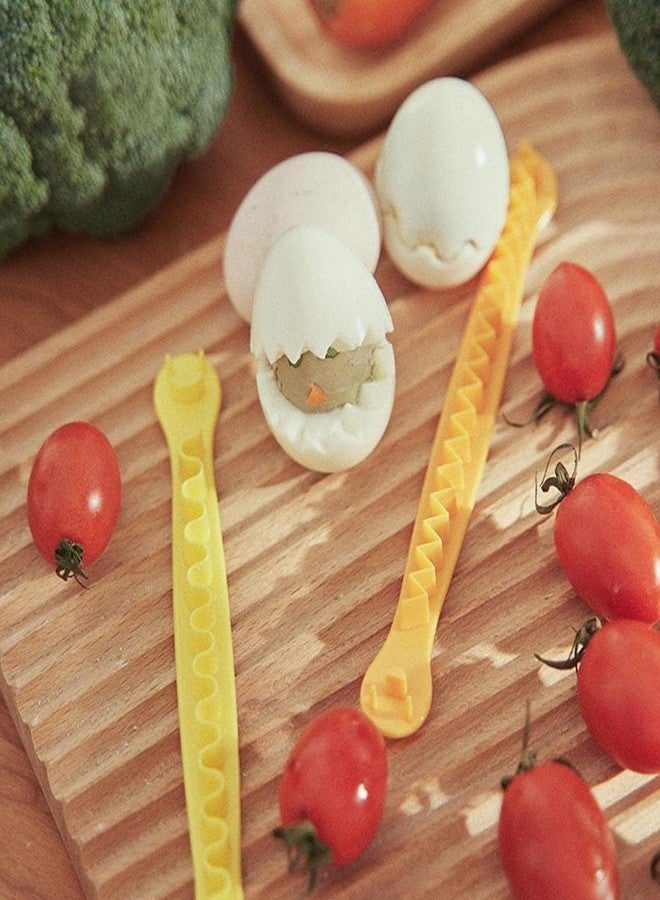 Junfamilee 2Pcs Egg Cutter Set, Lace Fruit Slicer Carving Lace Cutting Wire Egg Cutter Egg Decorator Home Boiled Cut Egg Cooking Tools Mandolines and Slicers, Graters, Peelers and Slicers - Image 4