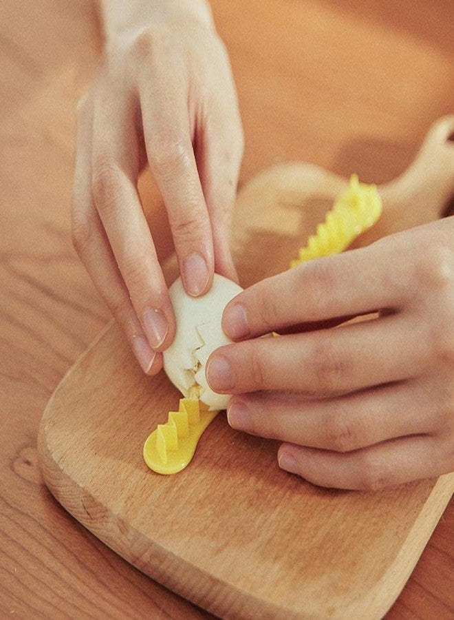 Junfamilee 2Pcs Egg Cutter Set, Lace Fruit Slicer Carving Lace Cutting Wire Egg Cutter Egg Decorator Home Boiled Cut Egg Cooking Tools Mandolines and Slicers, Graters, Peelers and Slicers - Image 3