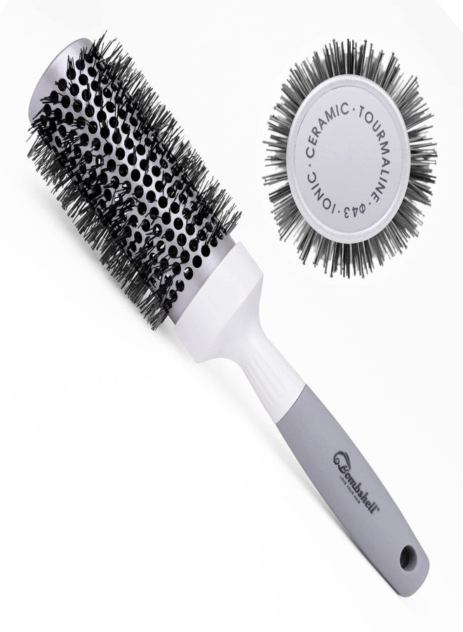 Bombshell Ceramic Round Brush — Pro Ultra Ceramic Thermal Round Hair Brush with Rubber Handle for Blow Drying, Curling, and Styling 1.7" - Image 1