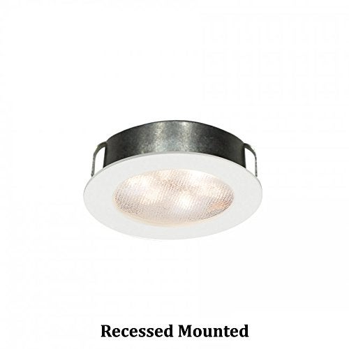 WAC Lighting HR-LED87-WT LED Round Button Lights, 3000K in White Finish - Image 2