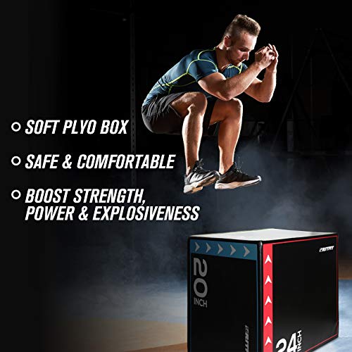 RitFit 3 in 1 Extra Firm Soft Plyo Box Foam Plyometric Box-30”x24”x20”-20"x18"x16" Heavy Duty High Density Foam Jumping Box 3 Sizes with PVC Cover,Platform for Home Gym Fitness, 440lb Weight Capacity - Image 4