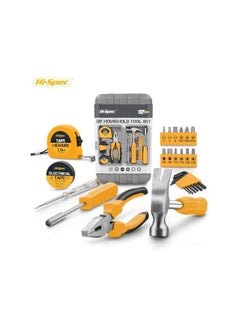 Hi-Spec Hi-Spec 24pc Yellow Household DIY Tool Set. Small Mini Tool Box Set of Starter Basic. Tools for Home & Office.  - Image 2