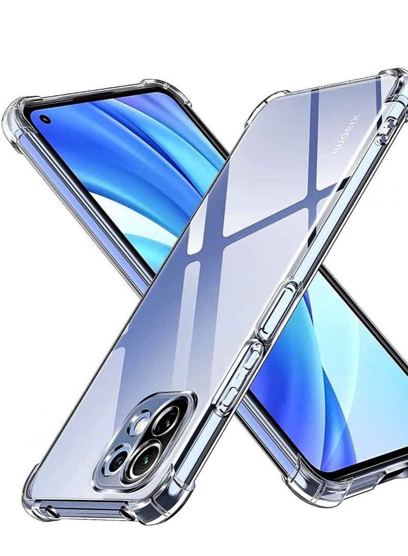 Compatible with for Xiaomi Mi 11 Lite 5G Case Crystal Clear Anti Scratch Shock Absorption Cover Case Hd Clear Tpu Precise Cutouts and Slim Fit Transparent Cover 6.55 inch - Image 1