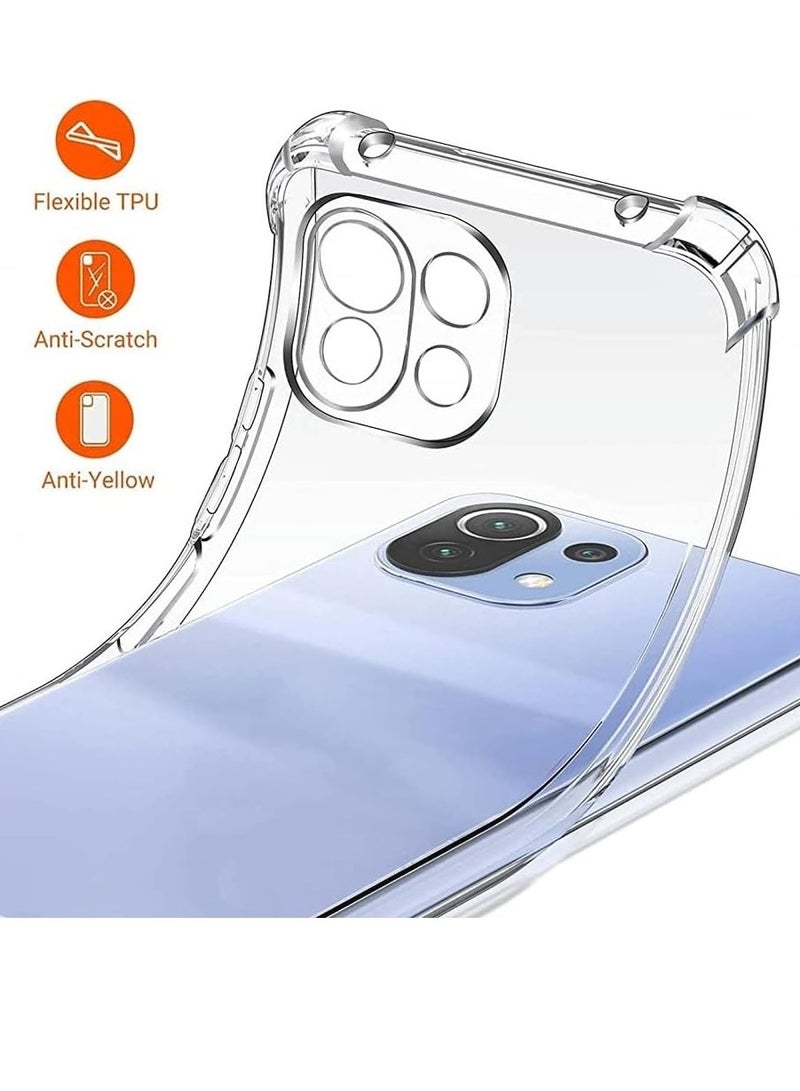 Compatible with for Xiaomi Mi 11 Lite 5G Case Crystal Clear Anti Scratch Shock Absorption Cover Case Hd Clear Tpu Precise Cutouts and Slim Fit Transparent Cover 6.55 inch - Image 3