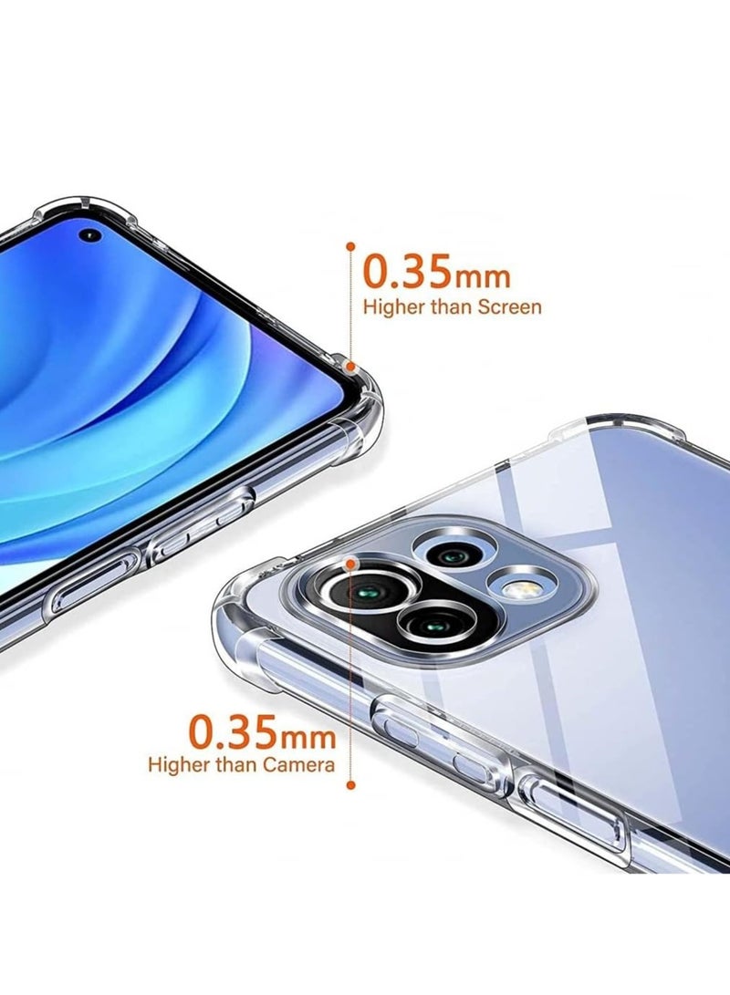 Compatible with for Xiaomi Mi 11 Lite 5G Case Crystal Clear Anti Scratch Shock Absorption Cover Case Hd Clear Tpu Precise Cutouts and Slim Fit Transparent Cover 6.55 inch - Image 4