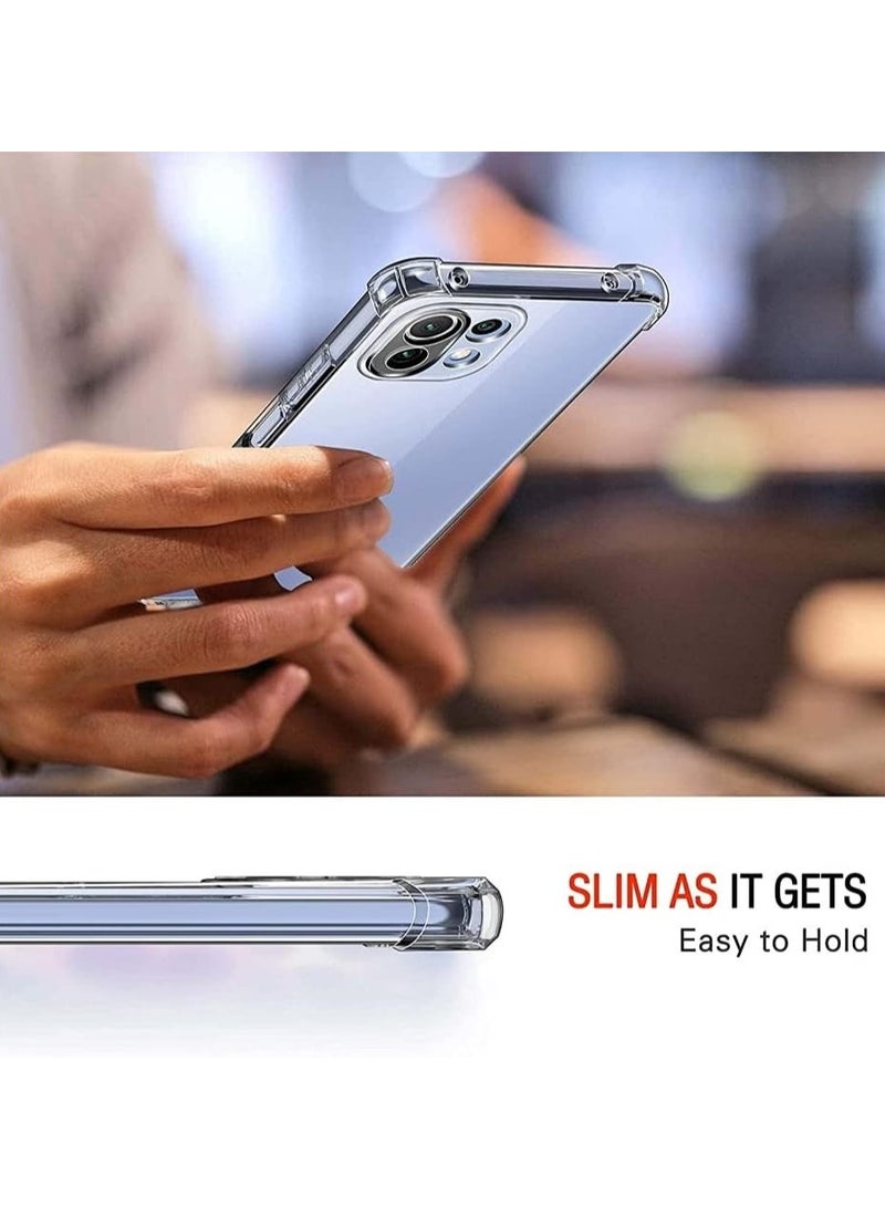 Compatible with for Xiaomi Mi 11 Lite 5G Case Crystal Clear Anti Scratch Shock Absorption Cover Case Hd Clear Tpu Precise Cutouts and Slim Fit Transparent Cover 6.55 inch - Image 5