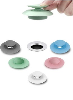 Generic 5 Pcs Silicone Shower Drain Stopper，Bathtub Drain Strainers, Anti Odor Mat Drain Cover, Hair Trap Hair Catcher, Bathtub Drain Stopper Protectors, Anti Cockroach Deodorizing Tub Stopper Floor  - Image 1