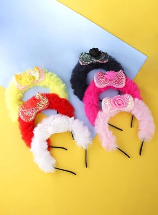 تشيميز أصفر ربطات شعر صفراء اللون للبنات، إكسسوارات شعر للأطفال، ربطات شعر للرضع، مجموعة من 6 قطع، ربطات شعر متعددة الألوان للبنات، ربطات رأس للأطفال، ربطات شعر للأطفال والرضع. - Image 3