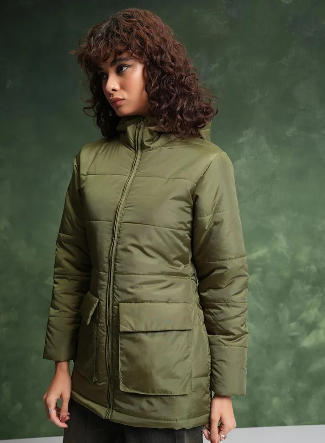 Tokyo Talkies Tokyo Talkies Hooded Longline Padded Jacket