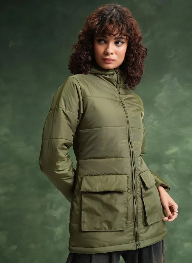 Tokyo Talkies Tokyo Talkies Hooded Longline Padded Jacket