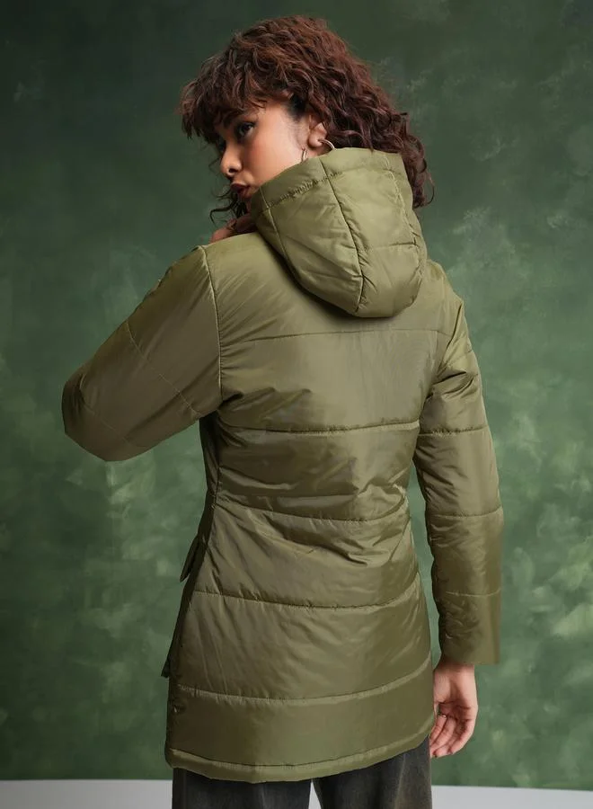 Tokyo Talkies Tokyo Talkies Hooded Longline Padded Jacket