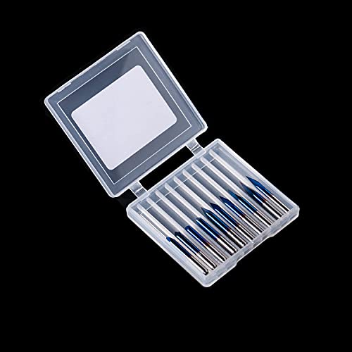 FoxAlien 20/30/45/60/90deg 0.1mm Triangular CNC Router Bits Set, 1/8" Shank Engraving Carving V-Bit with Nano Blue Coating Sharp Pyramid Bits for Acrylic Wood MDF Aluminum Lettering Sign Making - Image 2