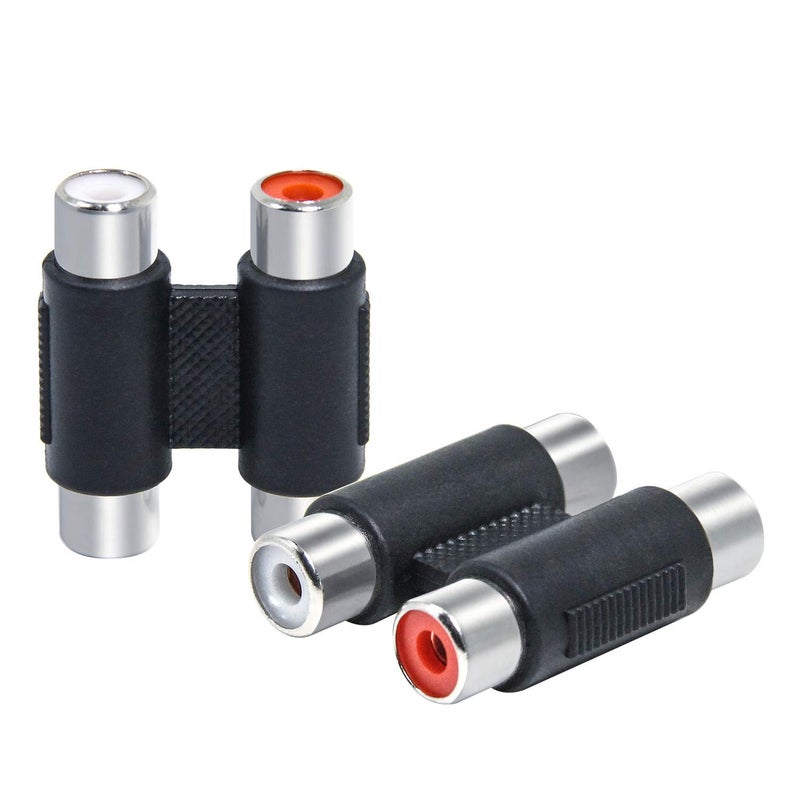 RFAdapter موصل RCA، عبوة 5 قطع موصل أنثوي RCA إلى موصل أنثوي RCA كابل صوت وفيديو تمديد لمضخم الصوت، مضخم الصوت - Image 3