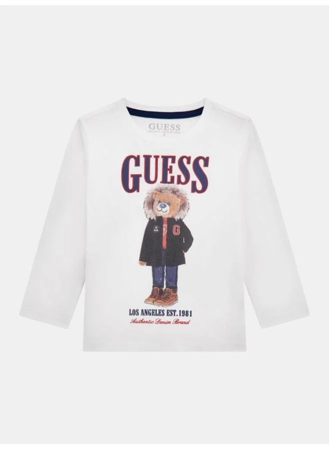 GUESS Kids Slogan Crew neck T-Shirt