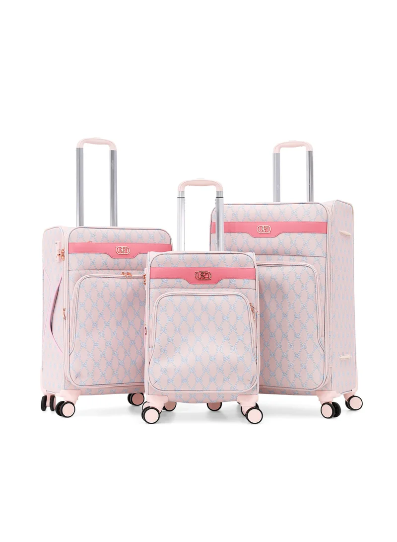 يو اس بولو اسن U.S. Polo Assn. 3-Piece Softshell Luggage Set | 20" 24" 28" Spinner Suitcases with TSA Lock - Complete Travel System