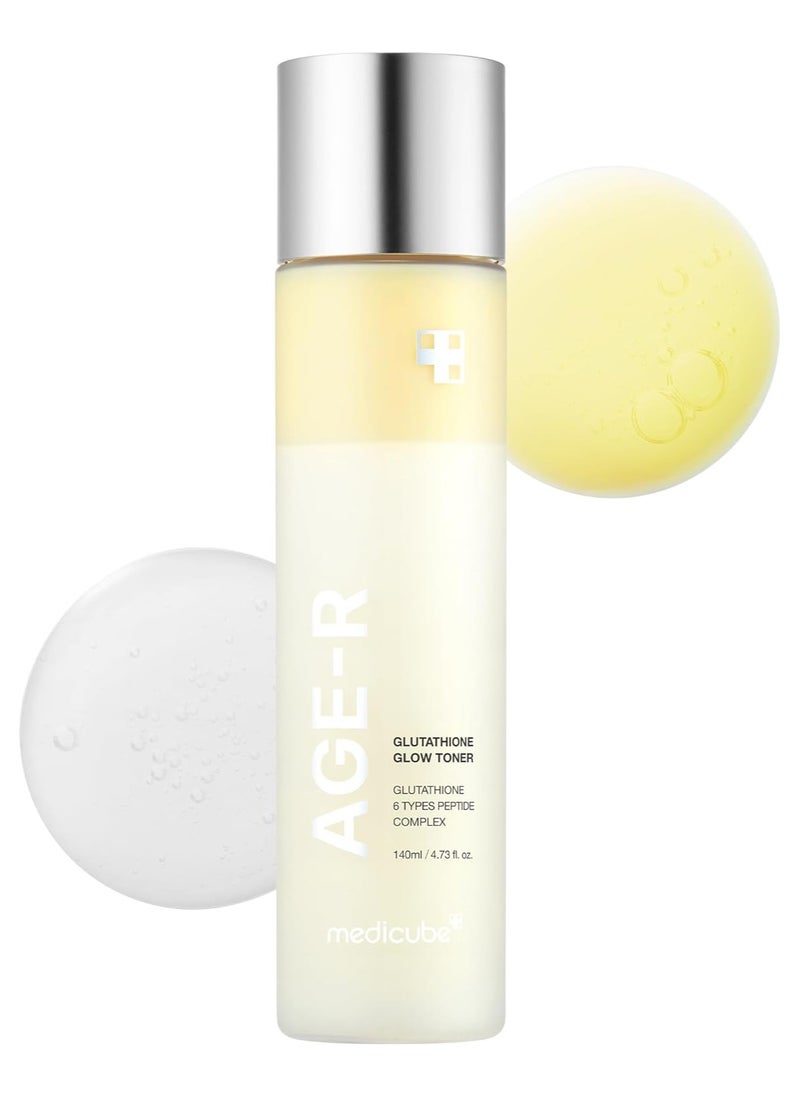 Medicube medicube Age-R Glutathione Glow Milky Toner, Low-Irritation Double Layer Toner for Glass Glow Skin with Peptide, Even Skin Tone, Radiance, Hydration, Korean Skincare 140ml/ 4.73 Fl Oz  - Image 1