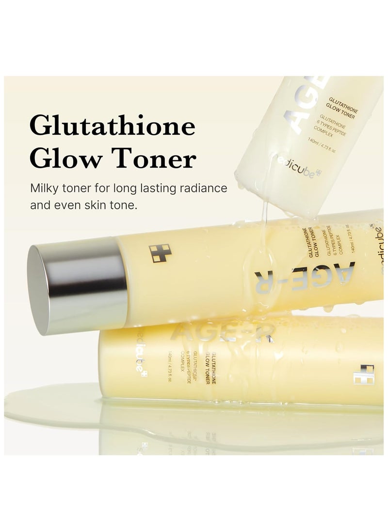 Medicube medicube Age-R Glutathione Glow Milky Toner, Low-Irritation Double Layer Toner for Glass Glow Skin with Peptide, Even Skin Tone, Radiance, Hydration, Korean Skincare 140ml/ 4.73 Fl Oz  - Image 3