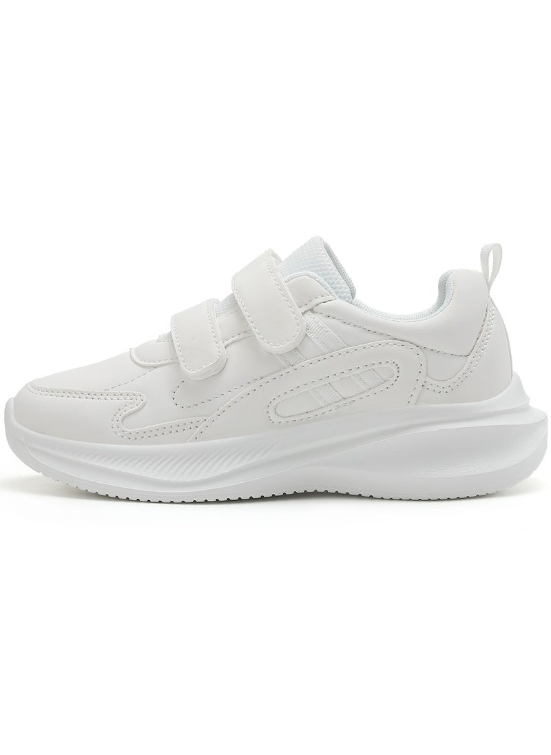 Sky View Boys Girls Sneakers Hook and Loop Kids Sports Shoes Unisex Lightweight Breathable Athletic Running Tennis Fitness School Shoes for Toddler/Little Kid/Big Kid White  - Image 2