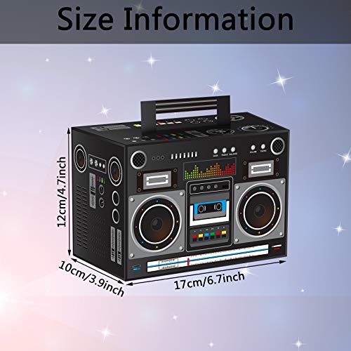 Sumind Novelty Boom Favor Boxes 80s Boombox Decorations 1980s Theme Decorations Boom Box Party Favors Hip Hop Party Prop Radio Decor for Retro Hip Hop Theme Party3 Pieces - Image 5