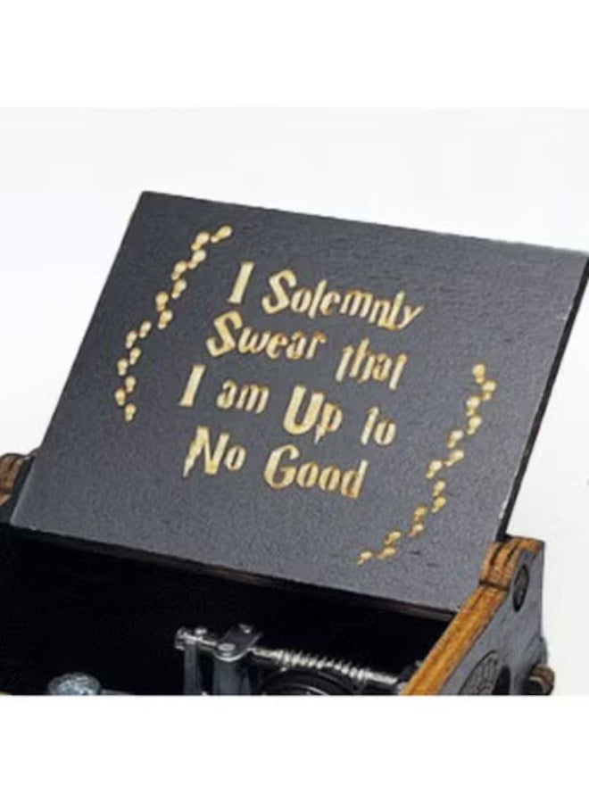fantasize Wood Music Boxes,Laser Engraved Vintage Wooden Sunshine Musical Box Gifts for Birthday Valentine's Day (Harry Potter Hand Crank Music Box) - Image 3