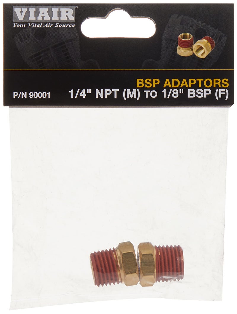 Viair 90001 18 Female BSP  14 Male NPT Adaptor  2 Piece - Image 2