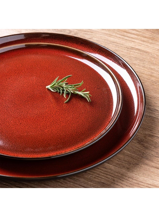 LERATIO Ceramic Dinnerware Sets for 4 - 12 Pieces Porcelain Plates and Bowls Set - Image 2