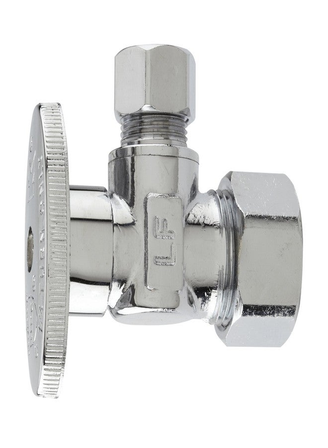 Plumb Pak Keeney 2622PCLF 5/8-Inch O.D. by 3/8-Inch O.D. Quarter Turn Angle Valve, Chrome - Image 2