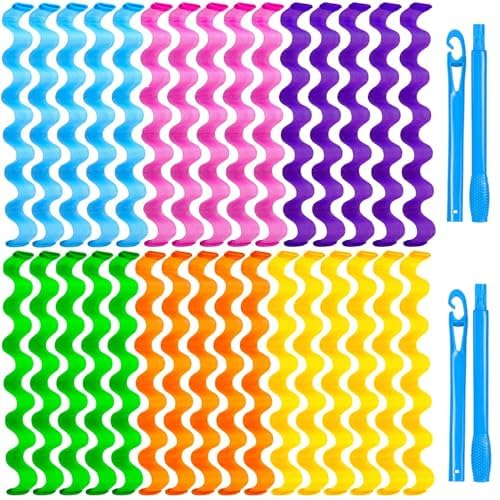Yevyo 30 Pcs Heatless Hair Curlers Wave Curls Styling Kit With 2 Pcs Styling Hooks  No Heat Hair Curlers Heatless Wave Curlers For Women Girls Long Medium Short Hair (6 Colors  45 Cm/17.71 Inch) - Image 1