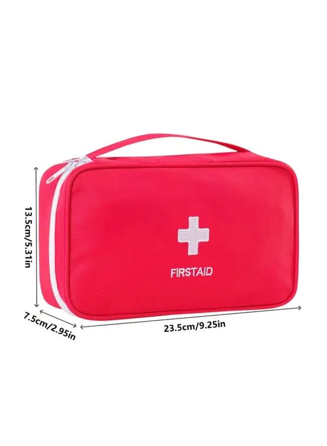 Red Oxford Cloth Portable Emergency Survival Bag Empty Medicine Storage Pouch for Travel Outdoor Sport Camping Hand Washable - Image 1