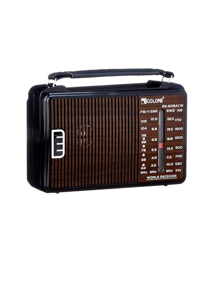Golon Electric Radio, Model RX-608ACW from Golon - Brown and Stone - Image 1