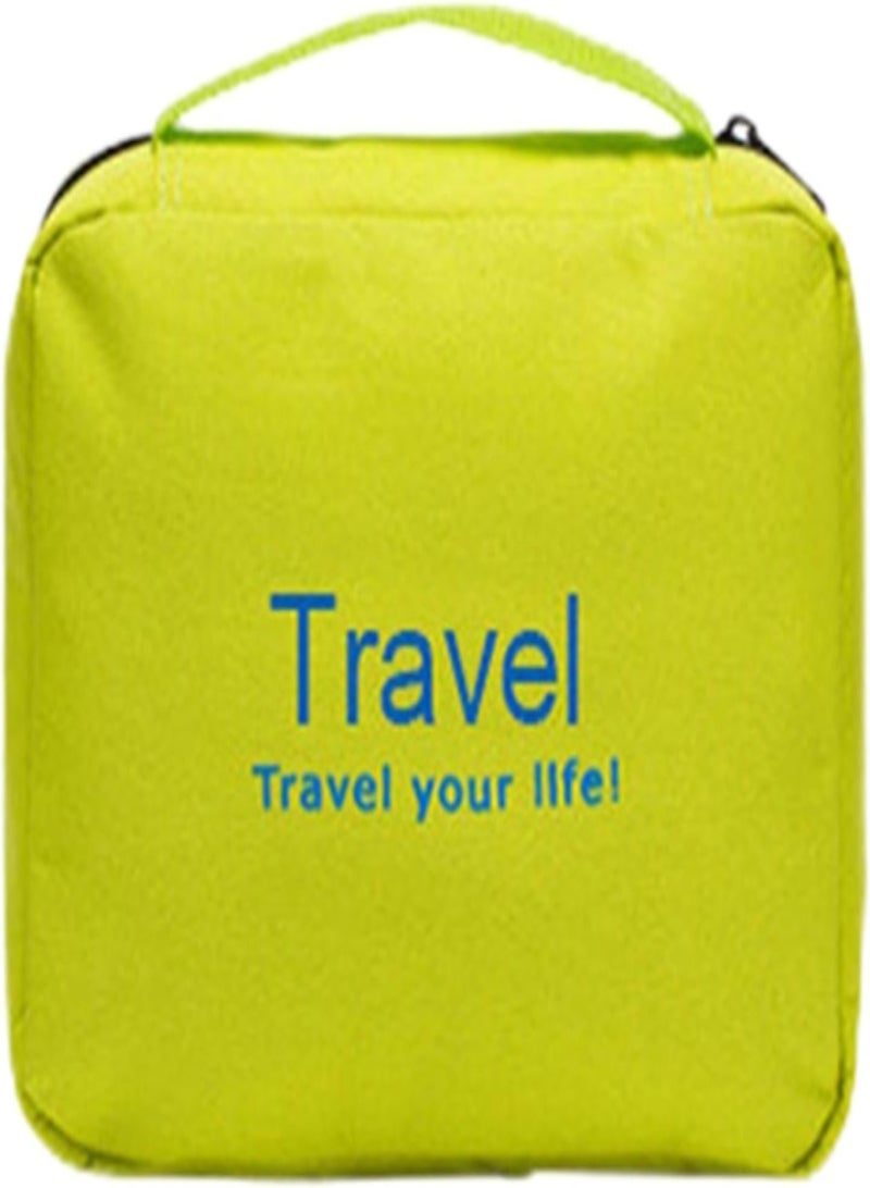 حقيبة السفر لحياتك - حقيبة تخزين مستحضرات التجميل والحمام - مجموعة أدوات السفر - خضراء