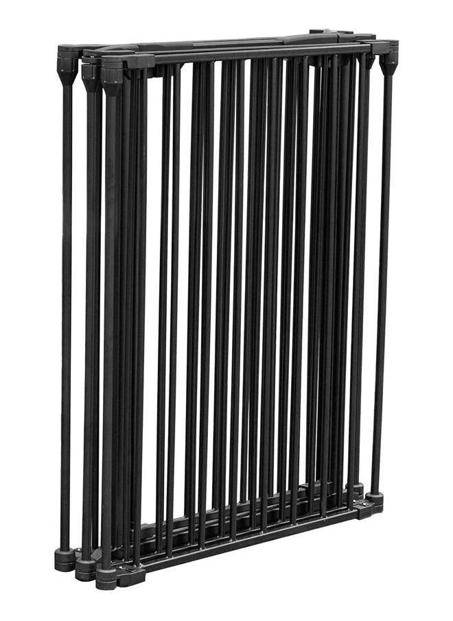BAYBEE - Baby Safety Gate Adjustable Metal Barrier Fence For Babies Kids Pets Dogs Ideal For Openings Stairs Doorways Foldable Playpen With Door 310 Cm Black - Image 1
