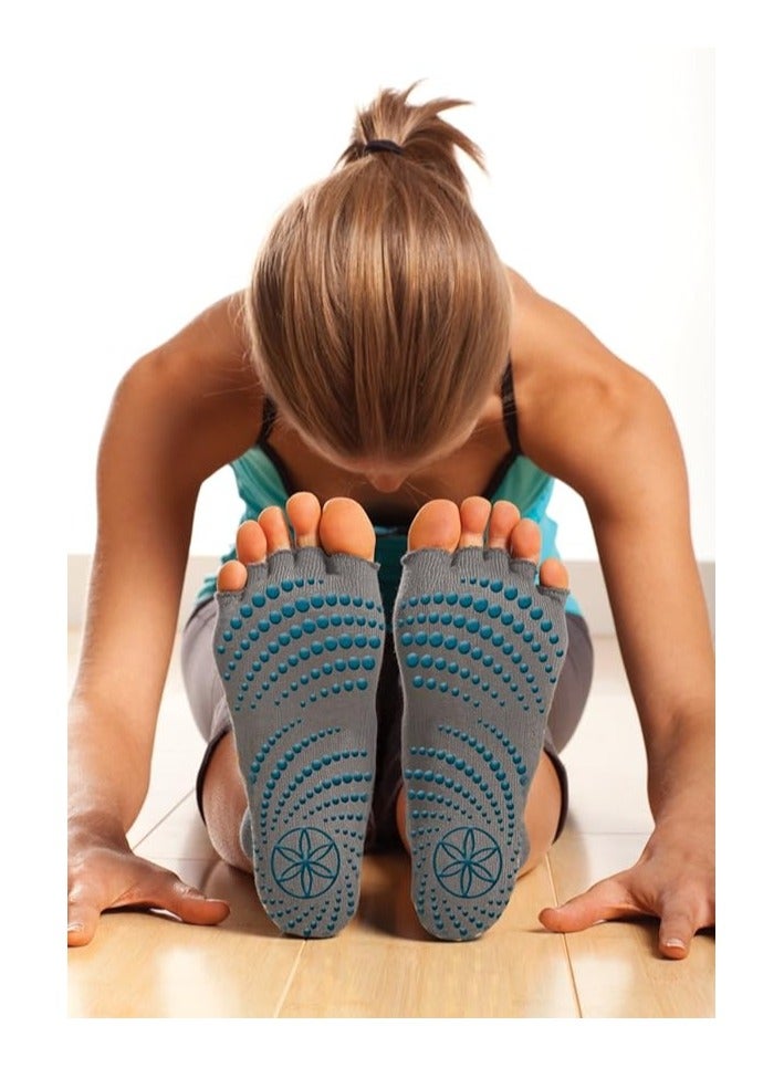 Gaiam Heather Grey Toeless Grippy Socks - S/M  - Image 2