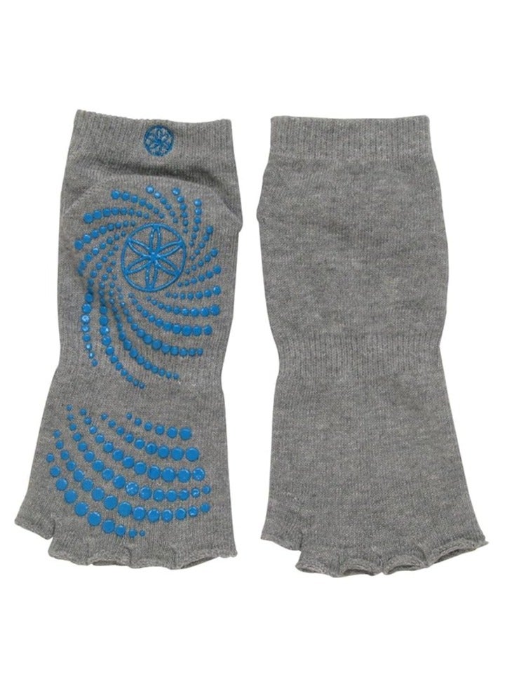 Gaiam Heather Grey Toeless Grippy Socks - S/M  - Image 3