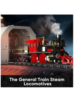 mould king 12030 Train Building  Toy ,Steam Locomotive Building Blocks Set, Remote Control Train with Motors and Tracks,toys-and-games/building-toys，children's toys (977 PCS)  - Image 2