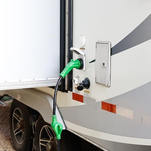 RVGUARD RV Power Inlet 30 Amp, 30 Amp Shore Power Inlet with Twist Lock, NEMA L5-30P RV Plug with Copper Pins and Stainless Steel Screws, White - Image 2