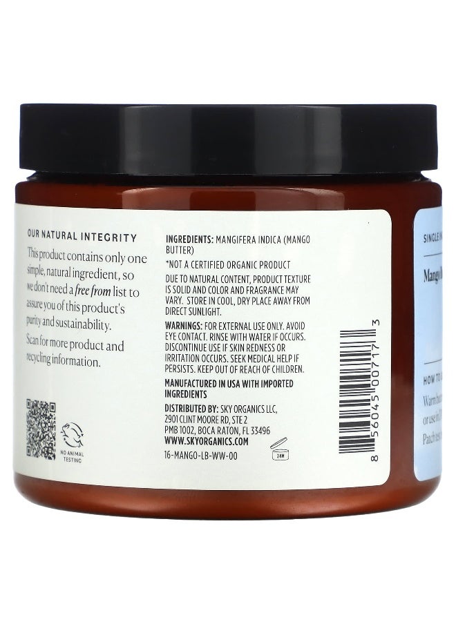 Sky Organics Sky Organics, Mango Butter, Raw & Unrefined, 16 oz (454 g)  - Image 2