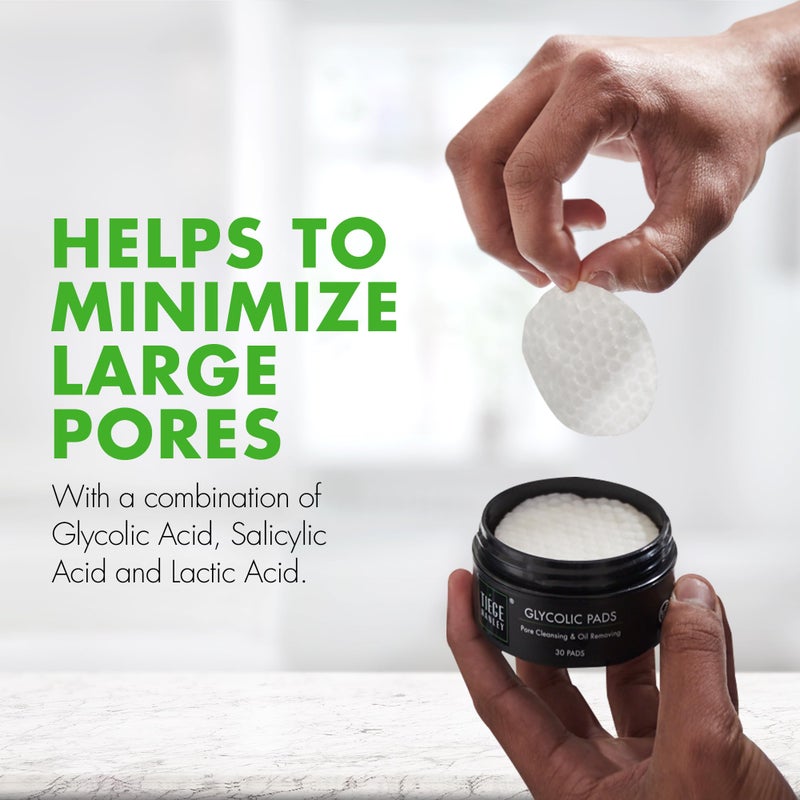 Tiege Hanley Glycolic Acid Pads for Men, Exfoliating Face Cleansing Pads for Forehead, Nose & Cheeks, Facial Wipes with Glycolic, Salicylic & Lactic Acid, Menâ€™s Skin Care, 30 Count - Image 4