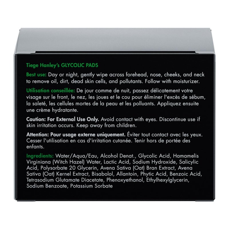 Tiege Hanley Glycolic Acid Pads for Men, Exfoliating Face Cleansing Pads for Forehead, Nose & Cheeks, Facial Wipes with Glycolic, Salicylic & Lactic Acid, Menâ€™s Skin Care, 30 Count - Image 2