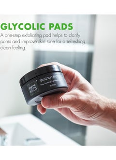tiege hanley Tiege Hanley Glycolic Acid Pads for Men, 1-Pack - Exfoliating Face Cleansing Pads for Forehead, Nose & Cheeks - Men's Daily Skin Care Facial Wipes.18.5% Acid Complex (Glycolic, Salicylic & Lactic).  - Image 4