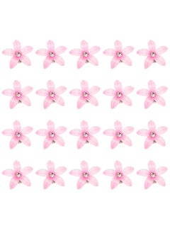 Wecoe Wecoe 20 Pcs Small Pink Bling Hair Clips  Decorative Mini Clips for Wedding Womens Birthday Gift 