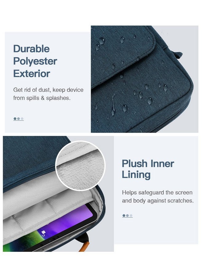 موكو حقيبة حمل بمقبض من MoKo 9-11 بوصة مع حزام كتف تناسب أجهزة iPad Pro M4/iPad Air M2 الجديدة مقاس 11 بوصة، وiPad 10th 10.9، وiPad 9/8/7th 10.2، وiPad Air 5/4th 10.9، وTab S8/S9 11، باللون النيلي - Image 3